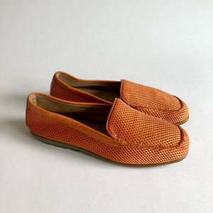 Aerosoles Orange Fabric Flats Loafers size 9